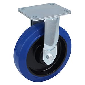 Extra Heavy Duty Blue Elastic Rubber Fixed Castors