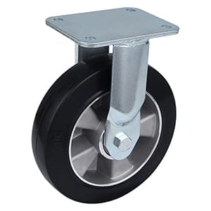 Extra Heavy Duty Black Elastic Rubber Rigid Castors
