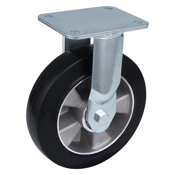 Extra Heavy Duty Black Elastic Rubber Rigid Castors