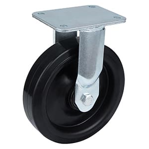 Extra Heavy Duty Rigid Castors with Black Elastic Rubber
