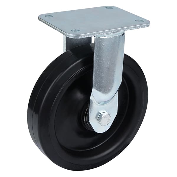 Extra Heavy Duty Rigid Castors with Black Elastic Rubber