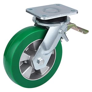 Extra Heavy Duty Elastic Polyurethane Tail Brake Castor Wheels Taishan Company