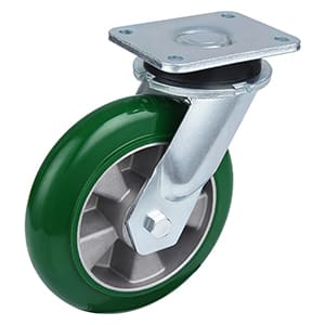 Extra Heavy Duty Round Elastic Polyurethane Swivel Castors with 360 Degree Rotation