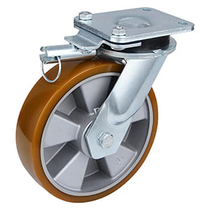 Extra Heavy Load Casting Polyurethane Directional Lockable Castor Wheels Supply Europe