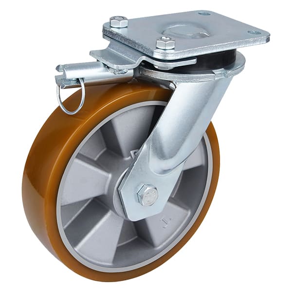 Extra Heavy Load Casting Polyurethane Directional Lockable Castor Wheels Supply Europe