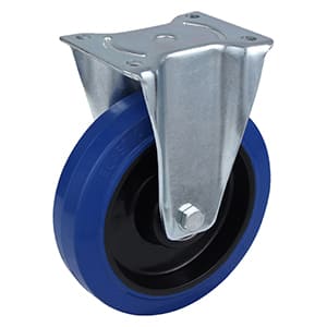 Heavy Duty Elastic Rubber Fixed Castor Wheels