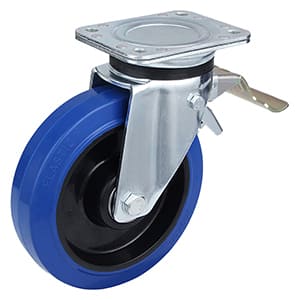 Heavy Duty Elastic Rubber Tail Brake Castor Wheels from Taishan Company