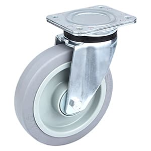 Heavy Duty Grey Elastic Rubber Swivel Casters 8 Inch Taishan Manufacturer