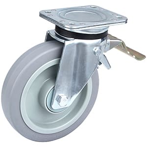 Heavy Duty Grey Elastic Rubber Tail Brake Castor Wheels Taishan Company