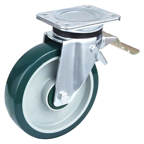 Heavy Weight Injection Polyurethane Tail Brakes Castors Best Manufacturer