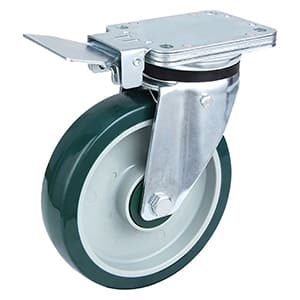 Best Heavy Weight Injection Polyurethane Central Brakes Castor Wheels