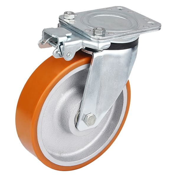 Heavy Duty Casting Polyurethane Directional Locking Castors Suppliers Europe