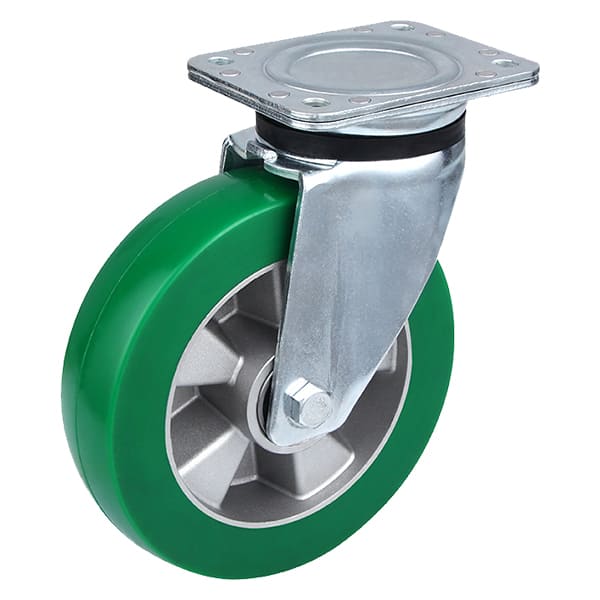 Heavy Industrial Elastic Polyurethane Swivel Castor Wheels for Trucks