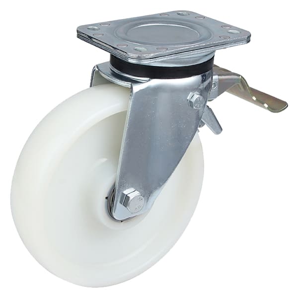 Best Heavy Duty Injection Nylon Tail Braked Wheels And Castors