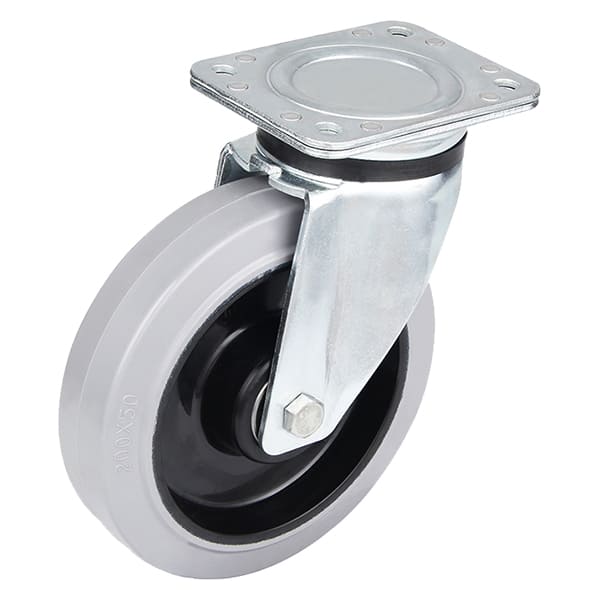 Heavy Weight Elastic Rubber Swivel Castor Wheels from Taishan Supplier