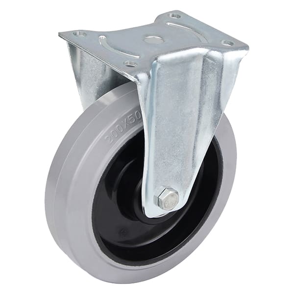 Heavy Weight Elastic Rubber Fixed Castor Wheels from China Manufacturer