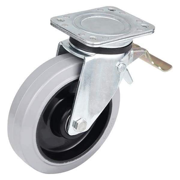 Heavy Weight Elastic Rubber Tail Lock Castor Wheels Wholesale Price