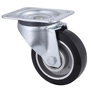 Excellent Quality Industrial Black Elastic Rubber Swivel Castors Taishan Manufacturer