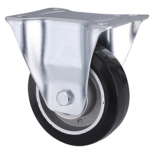 Excellent Quality Industrial Black Elastic Rubber Rigid Castors for China