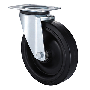 Popular Industrial Black Elastic Rubber Swivel Castors Factory