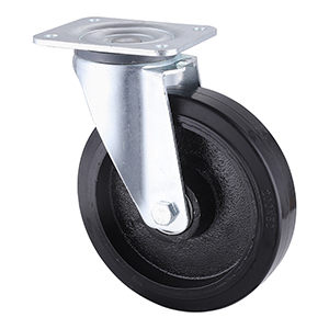 Hight Quality Industrial Black Elastic Rubber Swivel Castor Wheels OEM Service