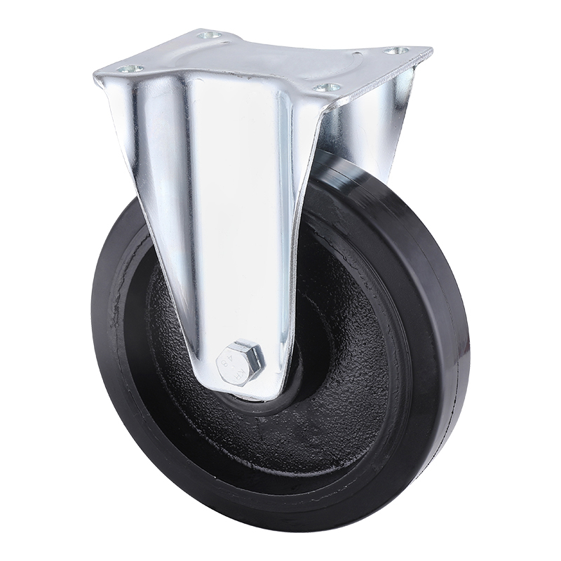 Top Industrial Black Elastic Rubber Rigid Castors leading supplier