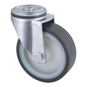 Industry Leading Industrial Grey Thermoplastic Polyurethane Bolt Hole Castors Wholesaler