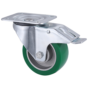 Excellent Quality Industrial Elastic Polyurethane Total Brake Castor Wheels Vendor