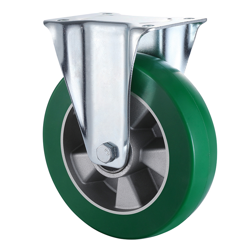 Top Industrial Green Elastic Polyurethane Rigid Castor Wheels Distributor