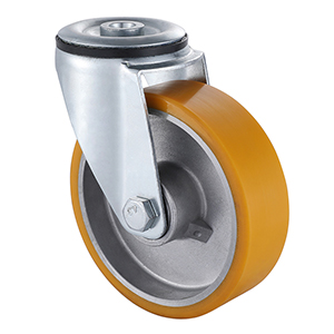Top Industrial Yellow Polyurethane Bolt Hole Castors OEM Service