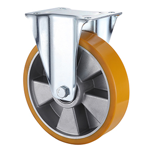 Hight Quality Industrial Yellow Polyurethane Fixed Castors for China
