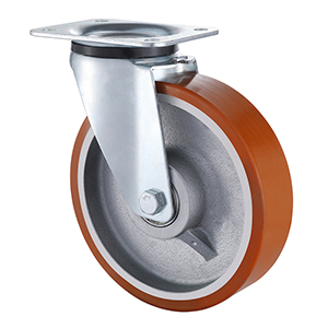 Industry Leading Industrial Yellow Polyurethane Swivel Castors Bulk