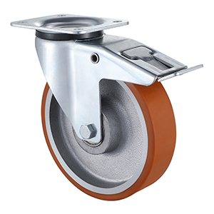 Industry Leading Industrial Polyurethane Total Brake Castors Factory