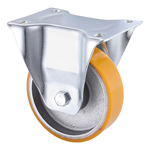 Excellent Quality Industrial Yellow Polyurethane Rigid Castors Customize