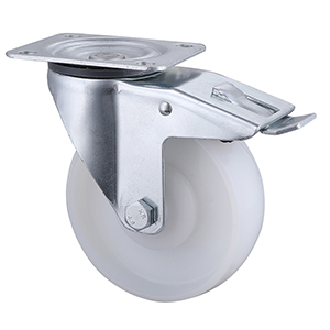 Taishan White Nylon Castors with Total Brake Manufacturer
