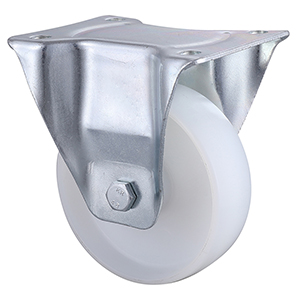 Excellent Quality Industrial White Nylon Fixed Castors Vendor