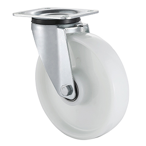 Industry Leading White Nylon Castors with Swivel Manufacturer