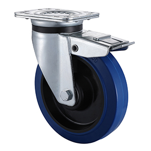 Taishan Heavy Duty Blue Elastic Rubber Total Brake Castor Vendor