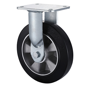 Best Heavy Weight Black Elastic Rubber Fixed Castor Distributor