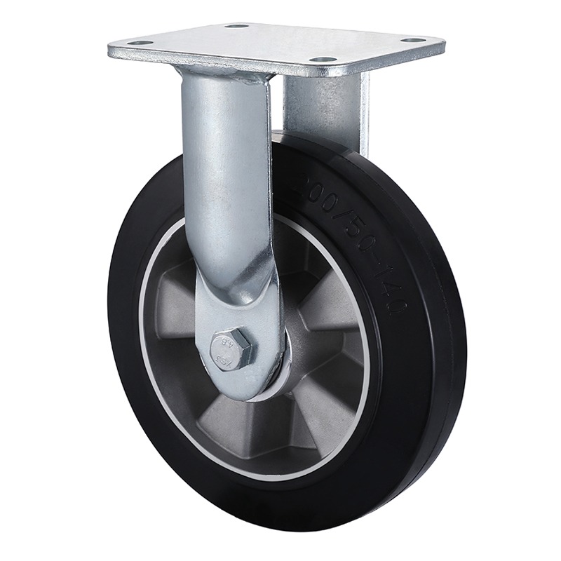 Best Heavy Weight Black Elastic Rubber Fixed Castor Distributor