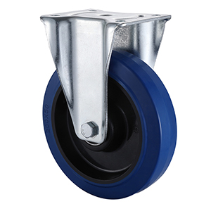 Best Heavy Weight Blue Elastic Rubber Rigid Castors Wholesaler