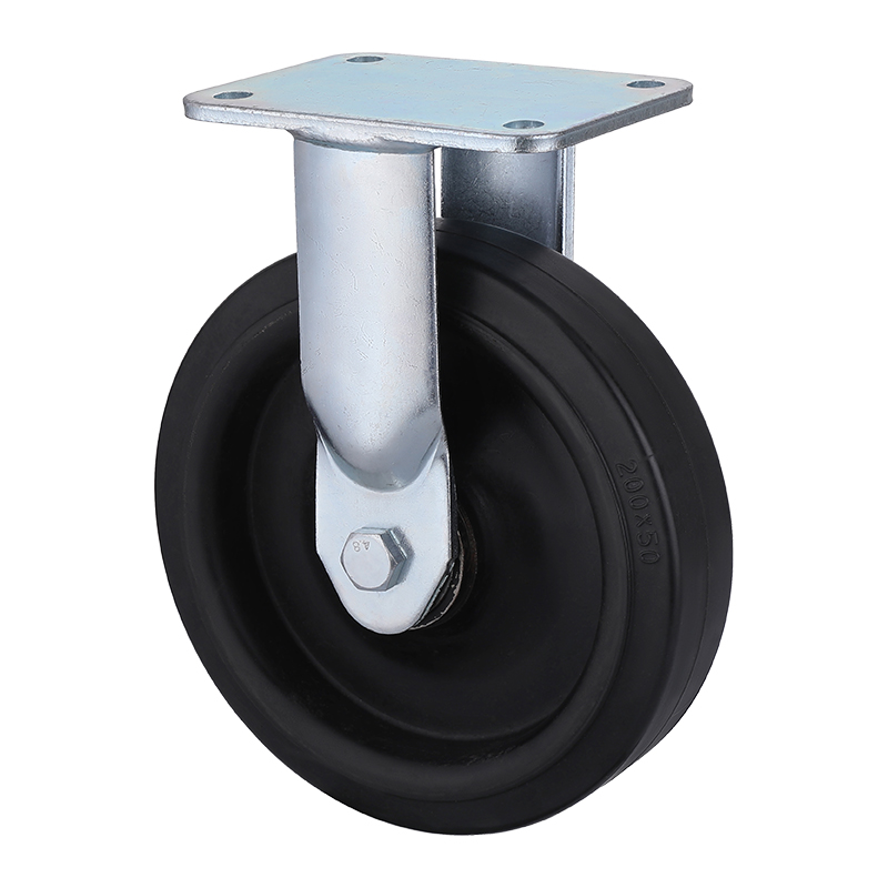 Hight Quality Heavy Weight Black Elastic Rubber Rigid Castor Factory
